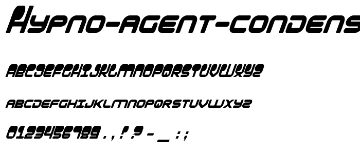 HYPNO Agent Condensed Italic font