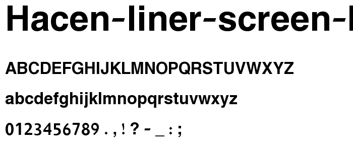 Hacen Liner Screen Bd font
