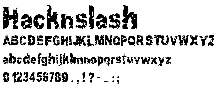 Hacknslash font