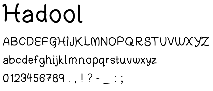 Hadool font