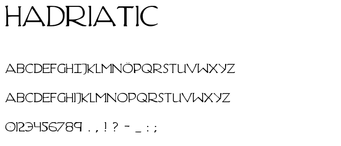 Hadriatic font