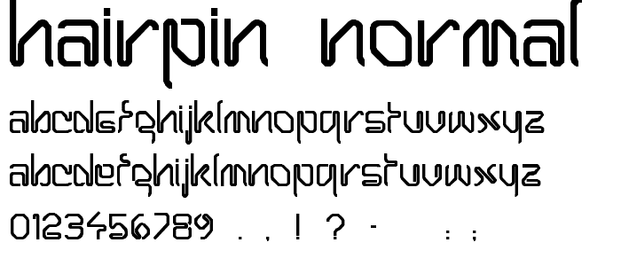 Hairpin-Normal font