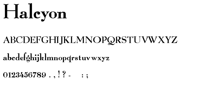 Halcyon font