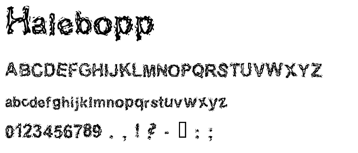 Halebopp font