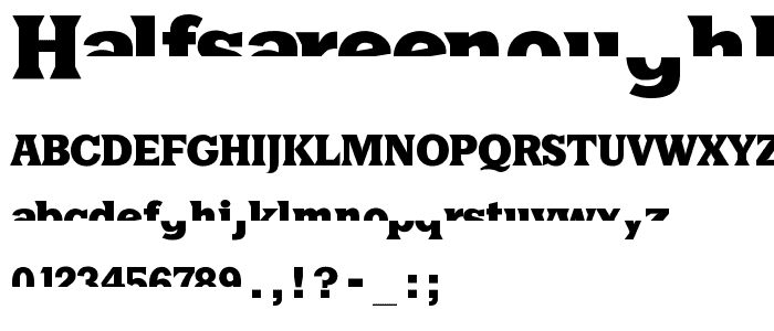 HalfsAreEnoughLatin font