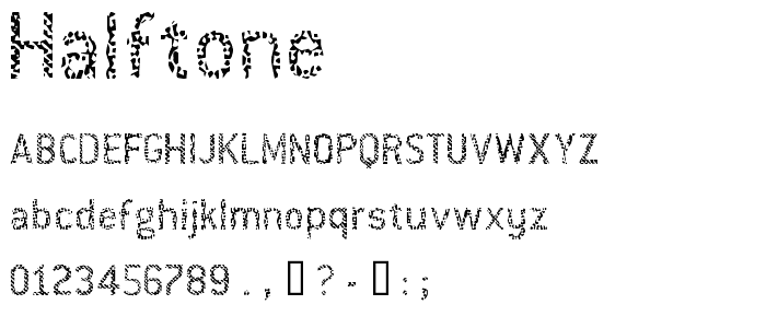 Halftone font