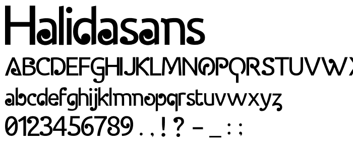 HalidaSans font
