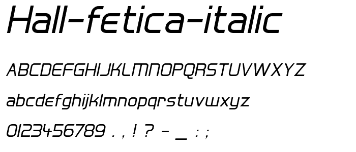 Hall Fetica Italic police