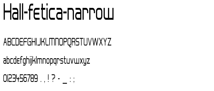 Hall Fetica Narrow font