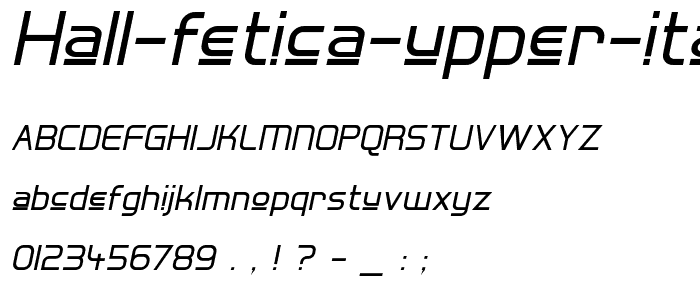 Hall Fetica Upper Italic font