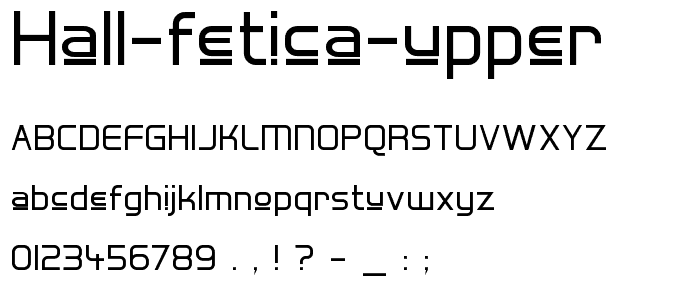 Hall Fetica Upper font