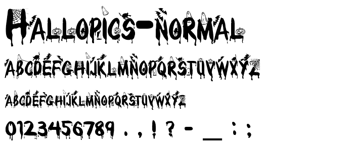 Hallopics Normal font