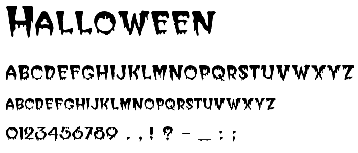 Halloween font