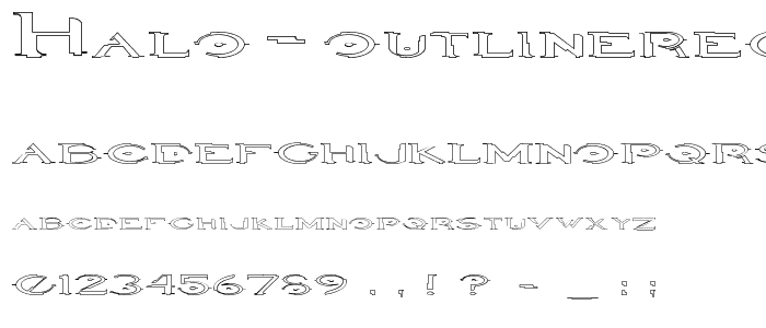 Halo OutlineRegular font