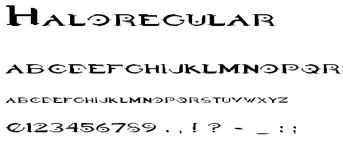 HaloRegular font
