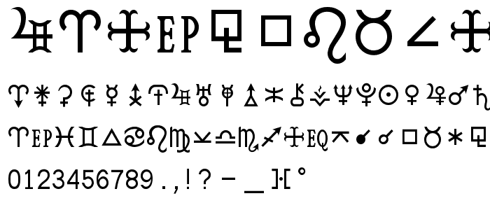 HamburgSymbols font