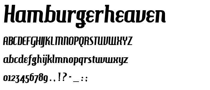 HamburgerHeaven font