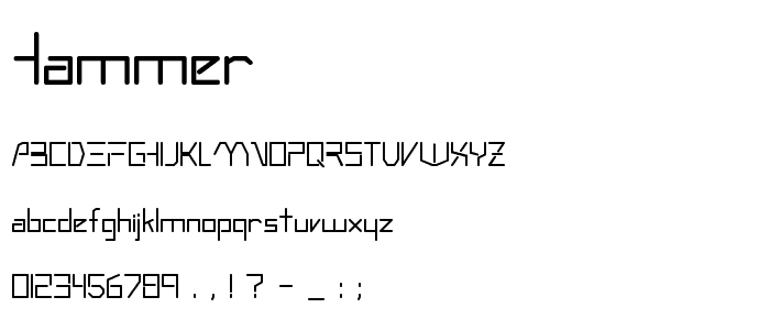 Hammer font