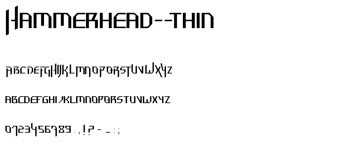 Hammerhead Thin font