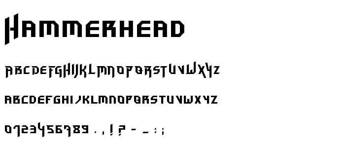 Hammerhead font