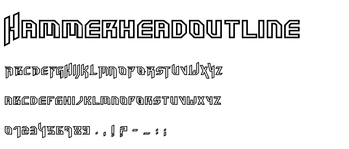 HammerheadOutline font