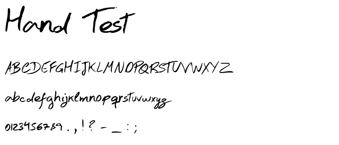 Hand Test police