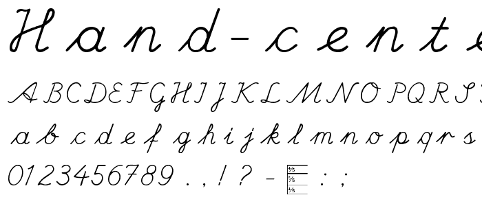 Hand Center font