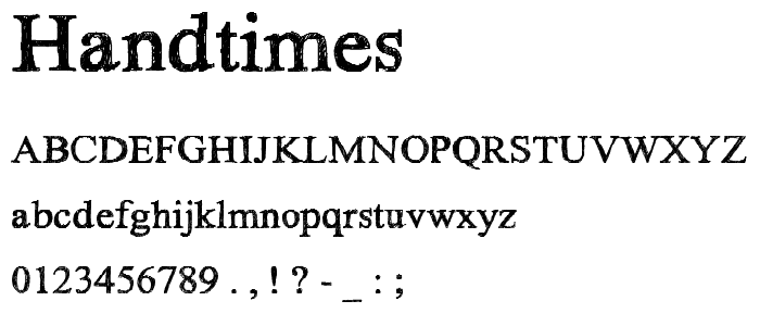 HandTIMES font