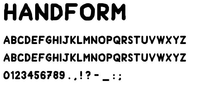 Handform font