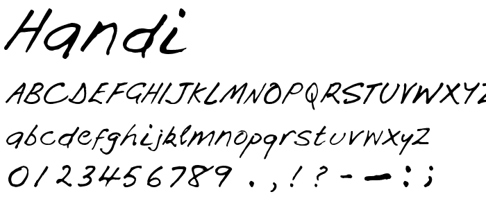 Handi font