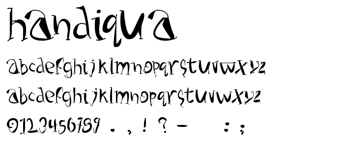 Handiqua font