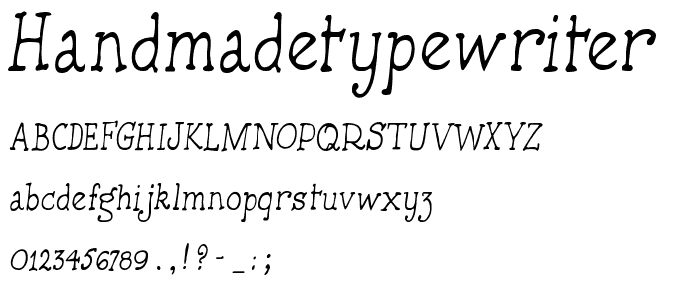 HandmadeTypewriter font