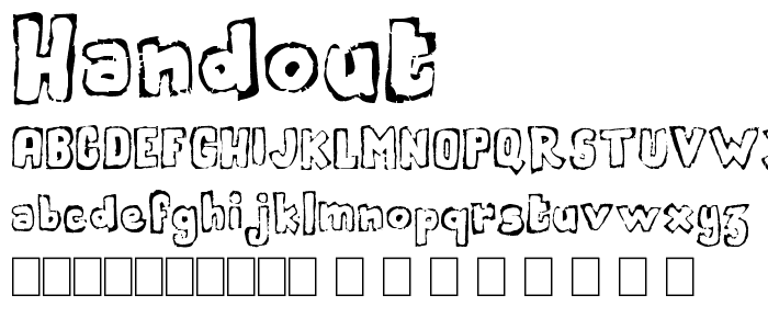 Handout font