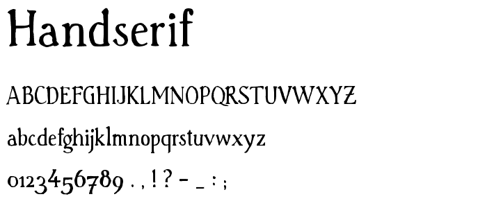 Handserif font