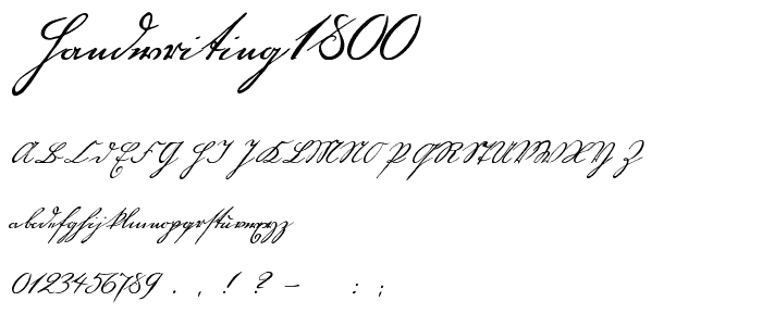 Handwriting1800 font