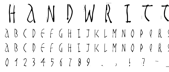 HandwrittenSlim font