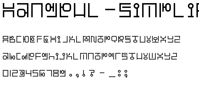 Hangeul Simplify Regular font