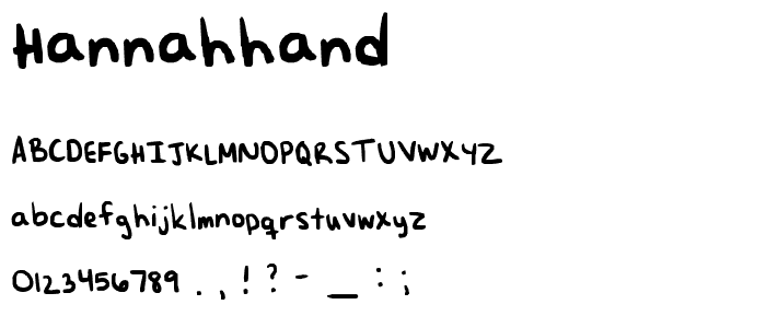 HannahHand font