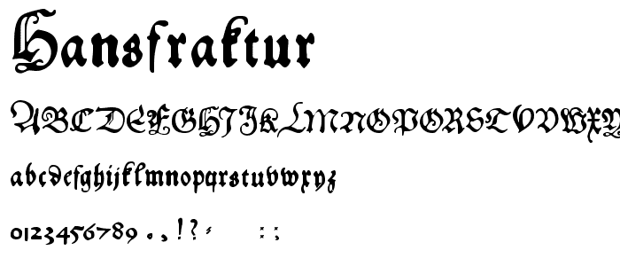 HansFraktur font