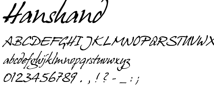 HansHand font