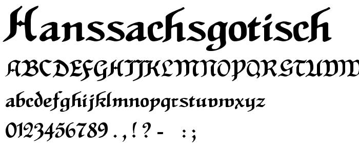 HansSachsGotisch font