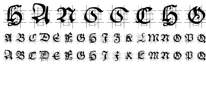 HansSchoensCapsInGrid font