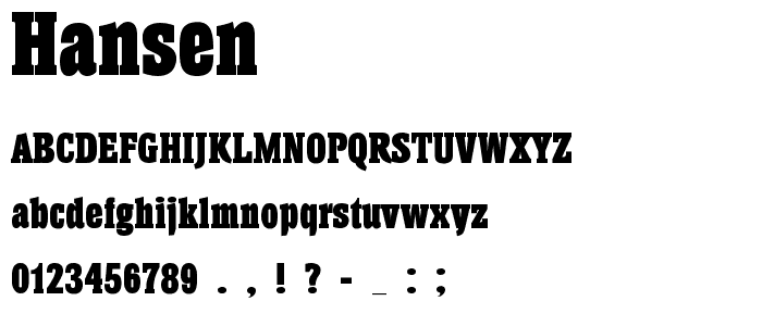 Hansen font