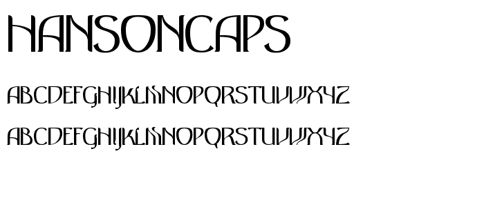 HansonCaps font