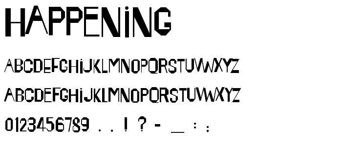 Happening font