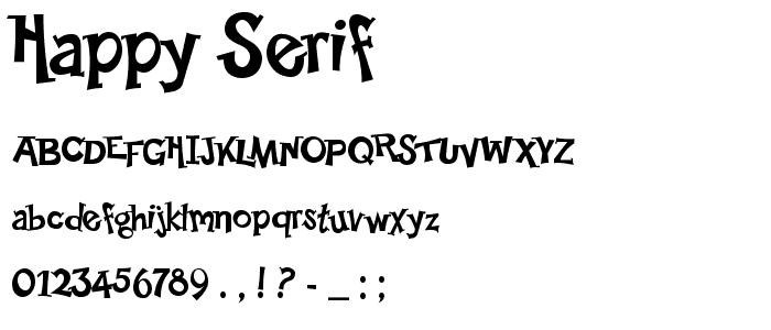 Happy Serif Font : Fancy Cartoon : pickafont.com