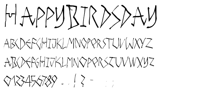 HappyBirdsDay font