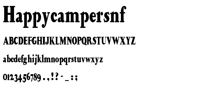 HappyCampersNF font