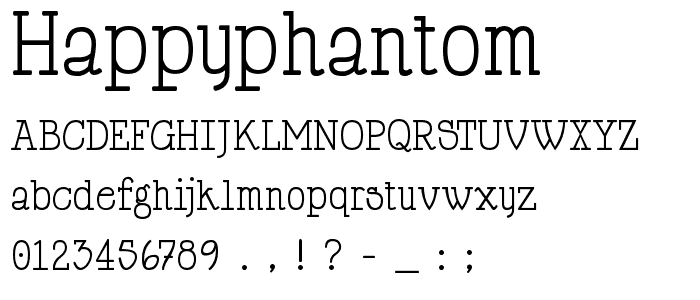 HappyPhantom font