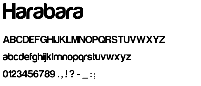 Harabara font